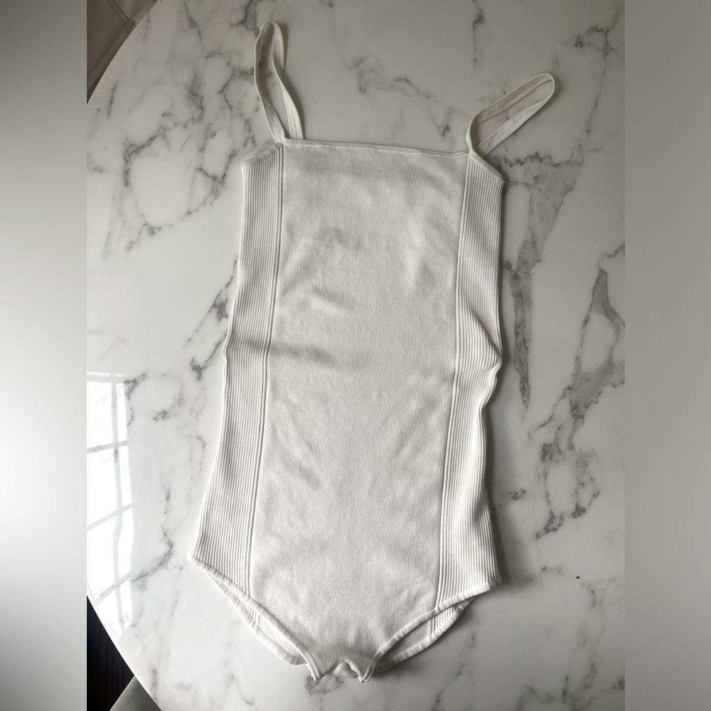 Sir the label white ribbed bodysuit